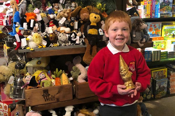 Jack Perkins, of Hexham with his Golden Gnome