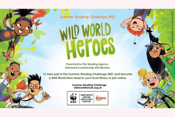 Summer Reading Challenge Logo with children illustrations