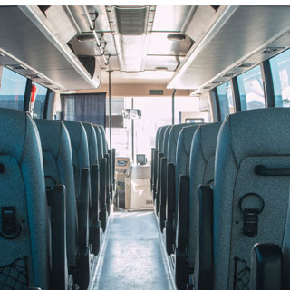 Inside of a bus