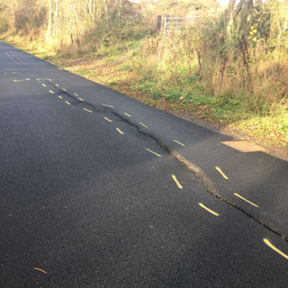 Image demonstrating Rothbury road repairs taking place this month