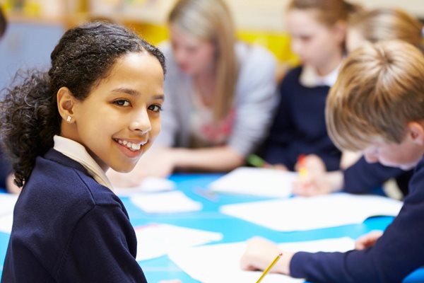 School children in class