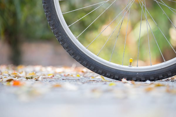 Photo of a bicycle wheel