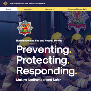 Northumberland Fire and Rescue website homepage