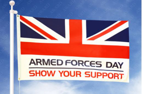 An armed forces day flag. Businesses across Northumberland are being encouraged to sign up to a public pact to ensure lifelong practical backing for our armed forces and their families.