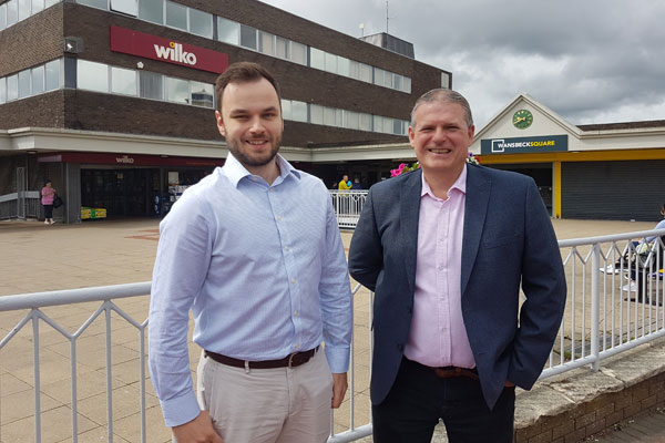 Councillor Wojciech Ploszaj and John Johnston from Bernicia have welcomed a major funding bid to redevelop parts of Ashington