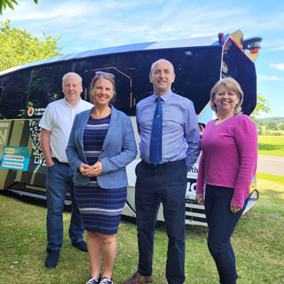 Councillors met Transport Minister Trudy Harrison for a self-driving vehicle trial in Alnwick