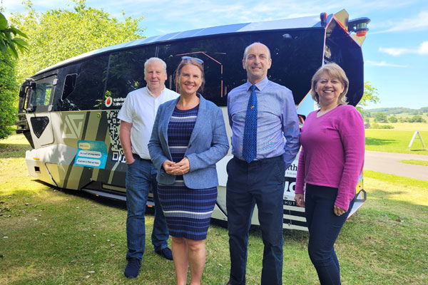 Councillors met Transport Minister Trudy Harrison for a self-driving vehicle trial in Alnwick