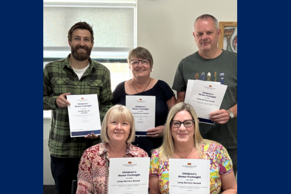 Children's Homes staff receive long service awards during Children's Homes Fortnight