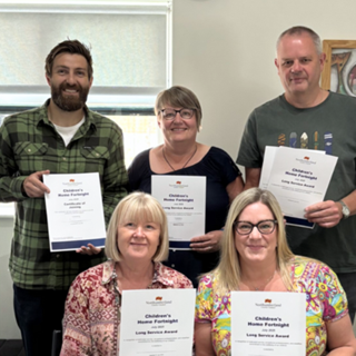 Children's Homes staff receive long service awards during Children's Homes Fortnight