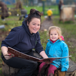 Cubs & Kits in Berwick enjoy reading in the wild garden