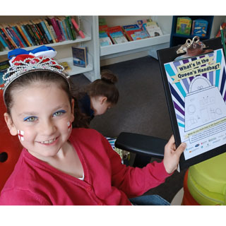A child taking part in the Right Royal Read