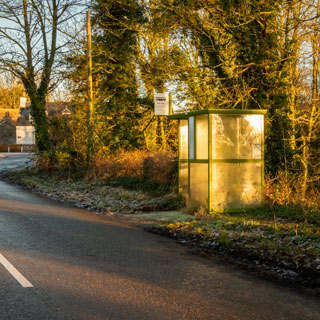 A rural bus stop. Plans for new bus services are to be discussed by the council's cabinet