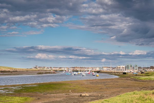 A general view of Amble coastline