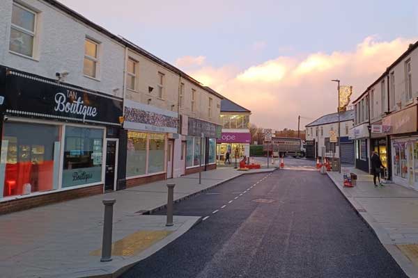 Bowes Street in Blyth which opens to cars on November 26th