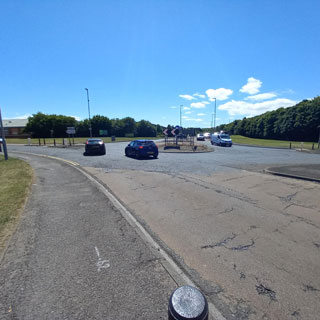 A road in Cramlington. Roadworks in the town centre are continuing