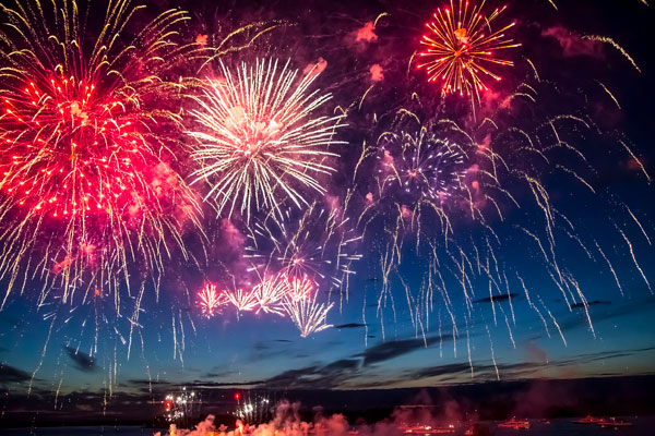 A firework display, The Fire Service said it was a quieter Bonfire Night this year