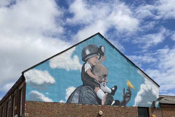 A mural in Ashington. Further investment has been approved to revitalise the town centre