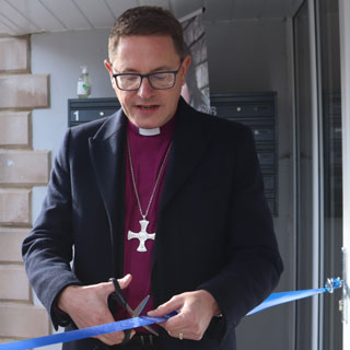 The Right Reverend Mark Wroe, Bishop of Berwick opening Henderson Court