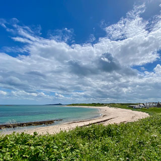 The Northumberland coastline. A new stretch of the England coastal path between Amble and Bamburgh has opened.