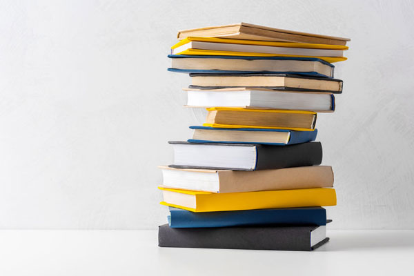 A pile of books. This week is National Libraries Week