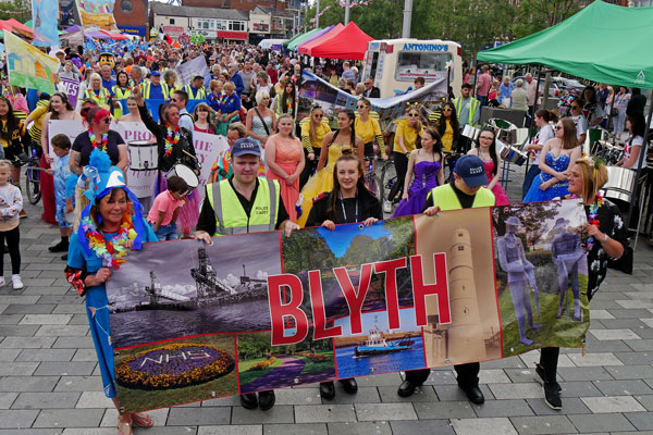 Residents at Blyth Carnival. On Thursday 29 September from 3pm to 5pm residents of Blyth are being invited to celebrate their home town in all its glory at the opening of a special exhibition