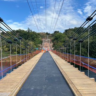 The Union Chain Bridge. Work is entering its final stages