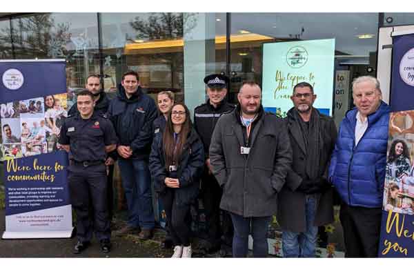 Community safety officers, fire service staff, police and councillors in Cramlington