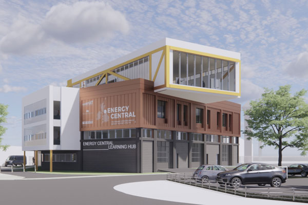 Artists impression of Energy Central Learning Hub in Blyth