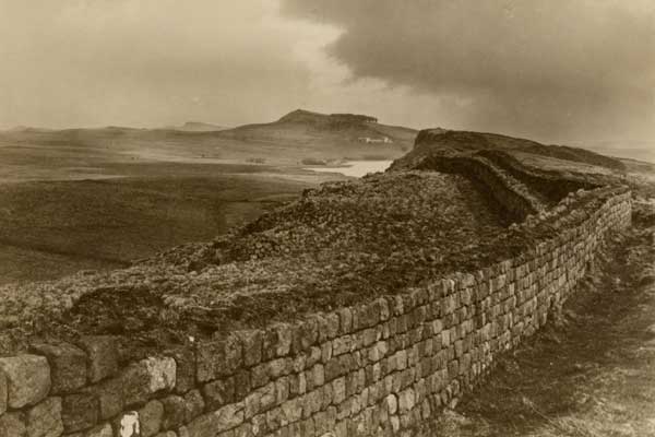 An historic picture of Hadrain's Wall taken by John Pattison Gibson