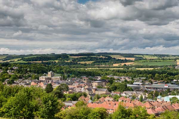 A view of Hexham town