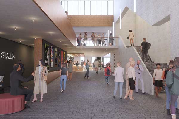 Computer Generated Image of the interior of the new Maltings Theatre.