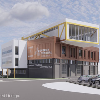 Artists impression of Energy Central Learning Hub in Blyth