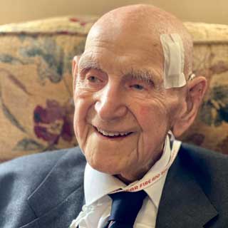 A photo showing former firefighter Joe Dixon who has died aged 109