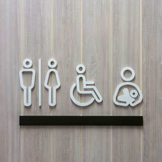 A toilet door sign. The council has secured over £200,000 for new facilities