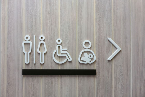 A toilet door sign. The council has secured over £200,000 for new facilities