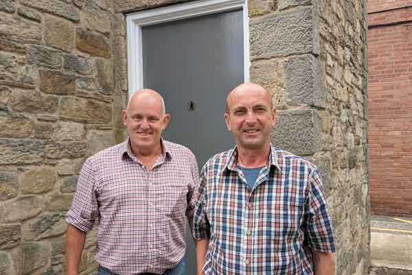 Councillors Trevor Cessford and John Riddle outside the newly refurbished toilets in Hexham