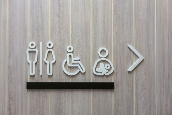 A graphic showing a toilets sign