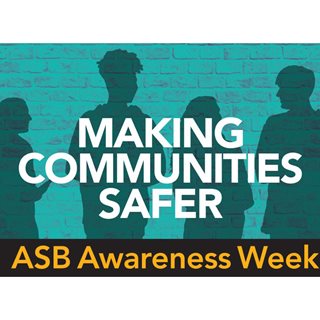 A graphic promoting anti social behaviour awareness week