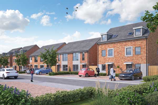 Computer image of a new housing development in Tweedmouth