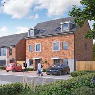 Computer image of a new housing development in Tweedmouth