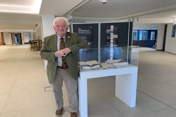 Councillor Jeff Watson at the Humphry Davy exhibition at County HAll