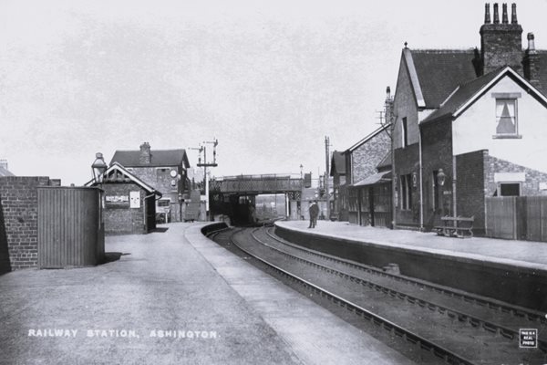 Ashington Station as it was in 1900