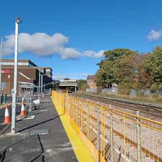 The almost finished new Ashington Station