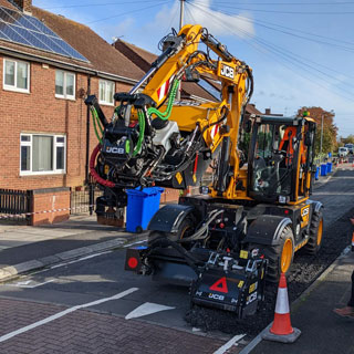 A pothole repairing machine