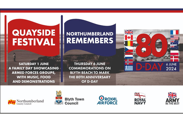 A graphic promoting D Day events in Northumberland