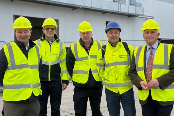 Ministers, Councillors and Essity staff during a tour of the recycling facility
