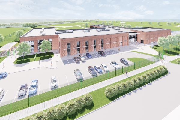 Artist image of the new James Calvert Spence College