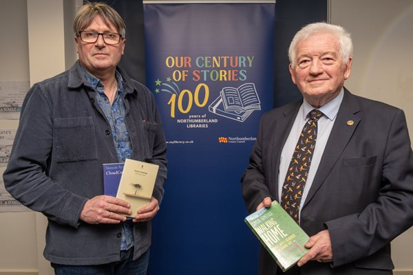 The Poet Laureate Simon Armitige and Councillor Jeff Watson