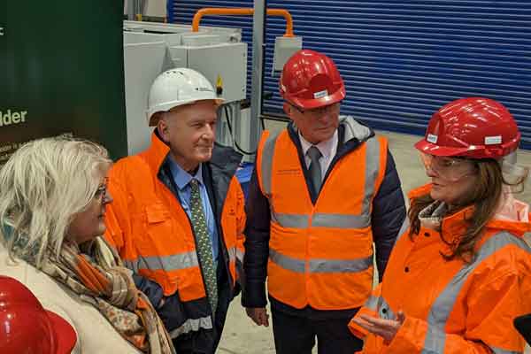 Secretary of State for Education Gillian Keegan (right) visiting the welding centre in Blyth