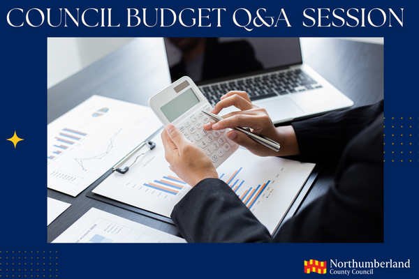 a graphic promoting the council's online budget question and answer session which takes place on January 31